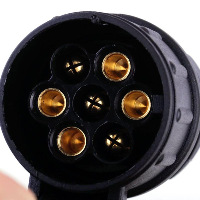 13 to 7 Pin Plug Adapter for Car Trailers Padlock Waterproof Connector 12V Protect Towing Anti Socket Towbar Accessories