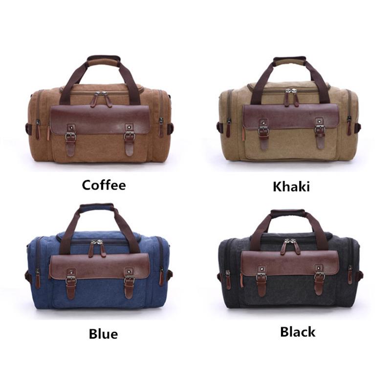 High Quality Canvas Large Capacity Travel Shoulder Handbag Crossbody Travel Duffel Women Duffle Bag
