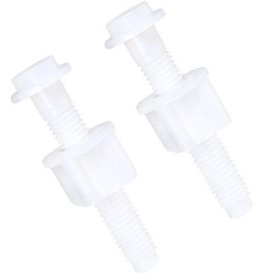 Scharnierschrauben Zuverlässiges Kunststoff-Toiletten-Reparaturset 2er-Set Scharnierschrauben Weiß Badezimmerarmatur Zubehör