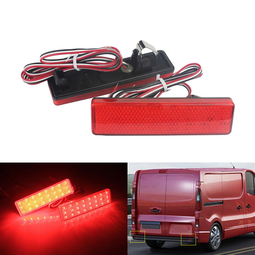 LED Rear Bumper Reflector Lamp 9160858 For Renault Nissan Opel Vauxhall Vivaro M
