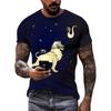 Sommer Männer Neue 12 Sternbilder Grafik T-Shirts Europa und Amerika Mode Persönlichkeit Street Style Gedruckt Kurzarm T-Shirts