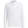 Aeroready Logo Quick-Dry Golf Long Sleeve Polo Shirt Men Tops White HT0060