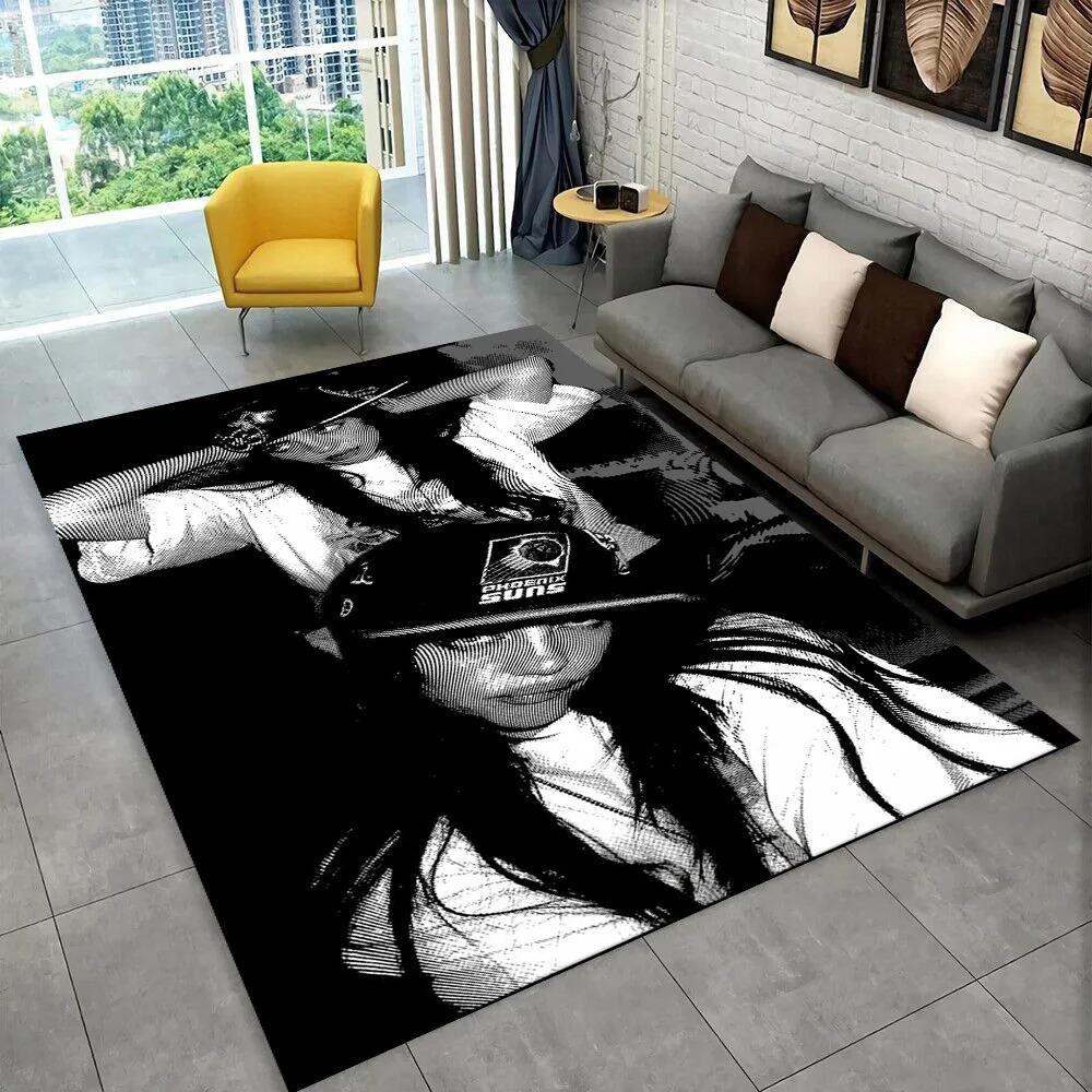 Fashion Billie Eilish Singer Star Carpet Rug for Playroom Bedroom Living Room Sofa Home Decor Kids Area Rug Non-slip Floor Mat