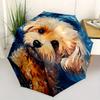 1pc Cute Dog Pattern Beautiful Looking Automatic Folding Umbrella, 3 Folding, 8 Iron Frame Design, Durable and Suitable for Travel and Daily Use.