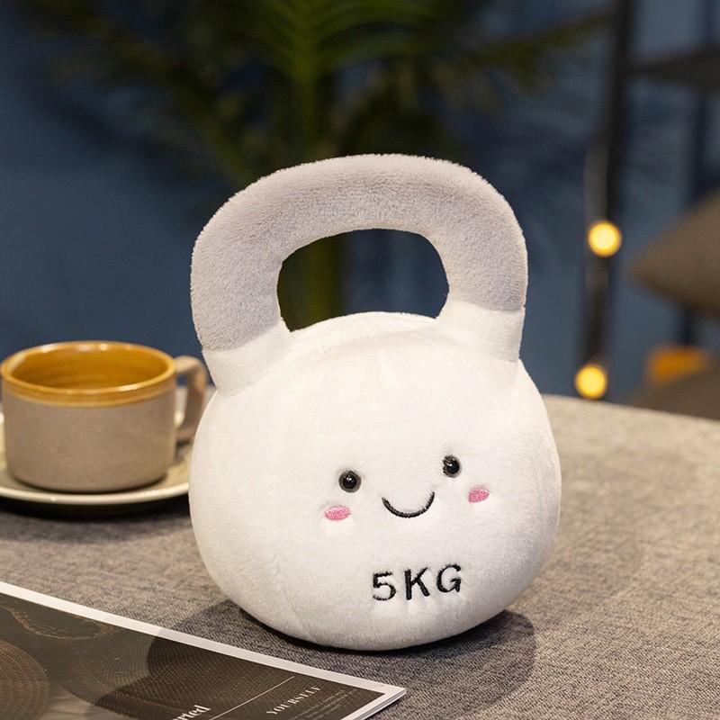 Adorable Plush Kettlebell And Dumbbell Toy Figurines Perfect For Gym Decor And Gifts