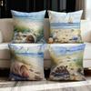Describe Scenery Of The Beach Digital Printing Pillow Cover Short Plush Suitable Living Rooms Bedrooms Sofas Throw Cushion Cover