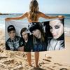 Kapela Tom Bill Kaulitz Tokio Hotel Ručník Plážový ručník Nadměrný Rychleschnoucí ručník Savý Měkký Plavecký Plážové ručníky pro muže ženy
