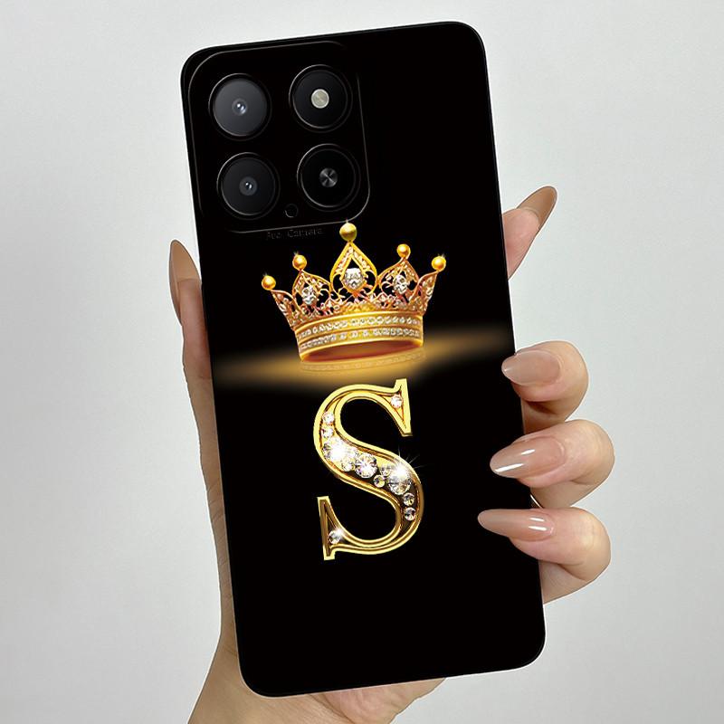 Casing For Honor X5b 2024 Phone Case Crown Letters Silicone Soft Full Protective Back Cover For HonorX5b X 5b+ Plus Coque Fundas