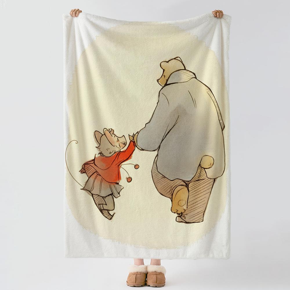 artist E-Ernest Celestine-e Throw Thick Comfort Flannel Quilt, Multi-scene Use Indoor Outdoor Daily Nap