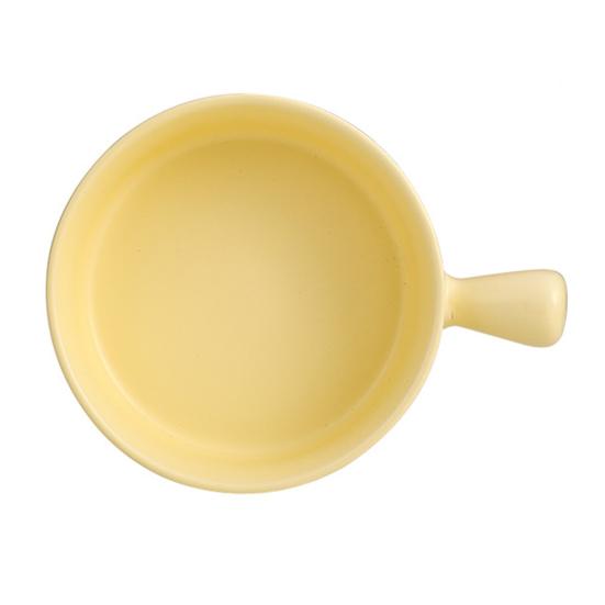 Ceramic Baking Bowl Microwave Safe Oven Dish with Handle Heat Resistant Soup Crock Easy Clean Dishwasher Safe Small Soup Bowl for Onion Soup