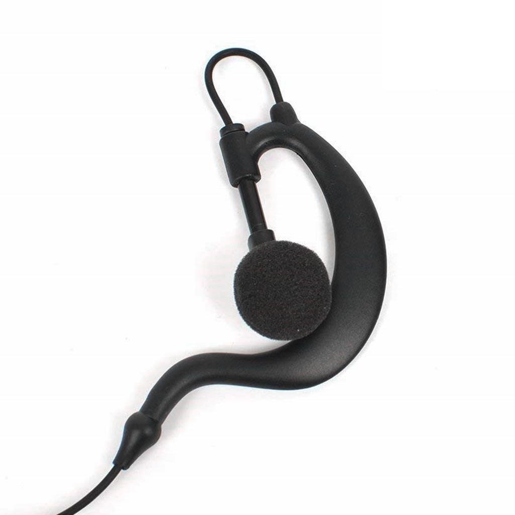 Auricular con Gancho para la Oreja de 3,5 mm para Walkie Talkie, Auricular de Radio de una Sola Oreja, Auricular Individual con Cable en Espiral