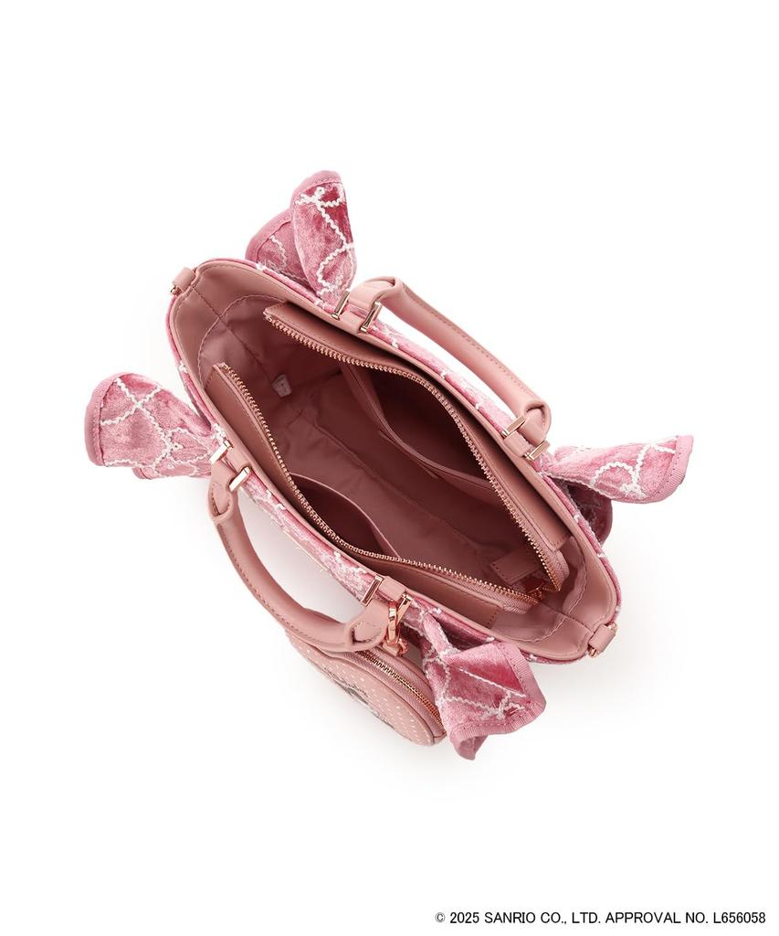 SAMANTHAVEGA My Melody Collection Frill Handbag, Pink, 2-Way Shoulder Strap and Mini Pouch