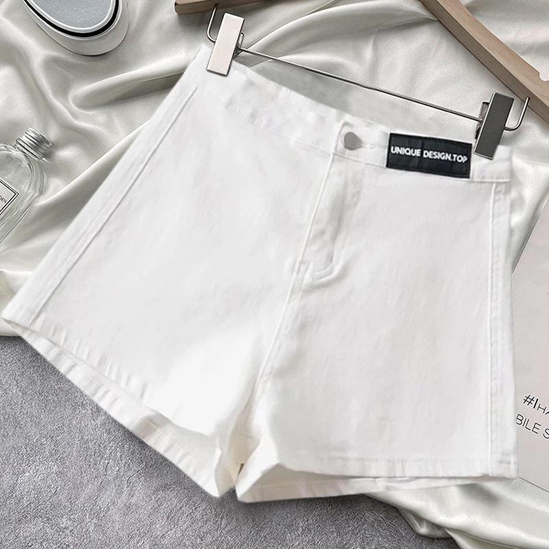 Damjeansshorts med hög midja - 2022 Sommar Tunn Stil, Elastiska Slim A-linje Hotpants