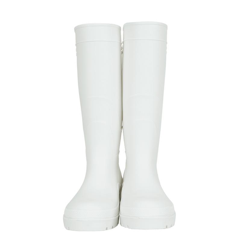 Gummistiefel neue weiße PVC-Regenschuhe Unisex stoßfest durchstichfest Schuhe tiefer Schaft