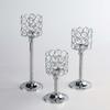 Metal Crystal Candle Holder Romantic Craft Candelabra Wrought Iron Candlestick  Festival Props