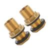 1/2 Stuks Messing Schroefdraad Koppelingen Met Rubberen Pakkingen G3/8" x G1/2" Voor Regenwatertonnen Tanks En Container Installaties