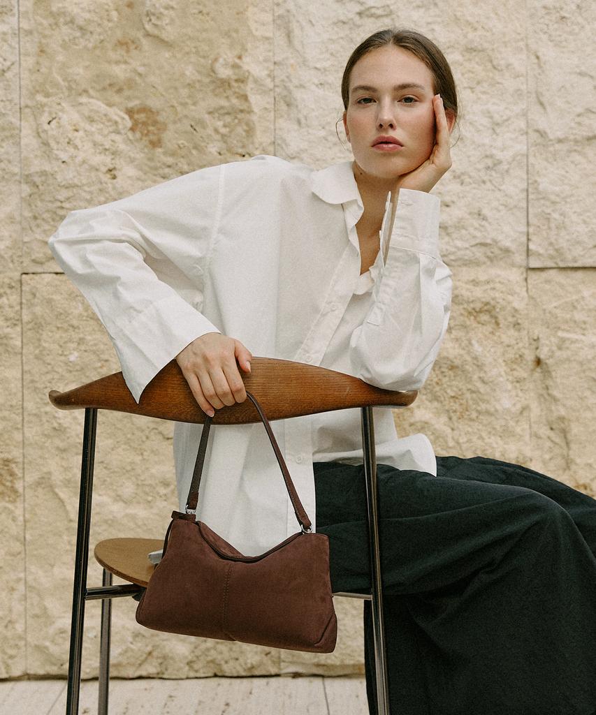 Moremorr Movo Bag _ Suede Brown Mini Bag 3-Way