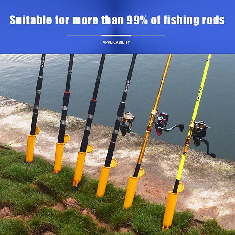 2-Pcs Foldable Surf Fishing Rod Holder With Storage Lid - Sea Rod Ground Spike, Compact Design For Beach Fishing