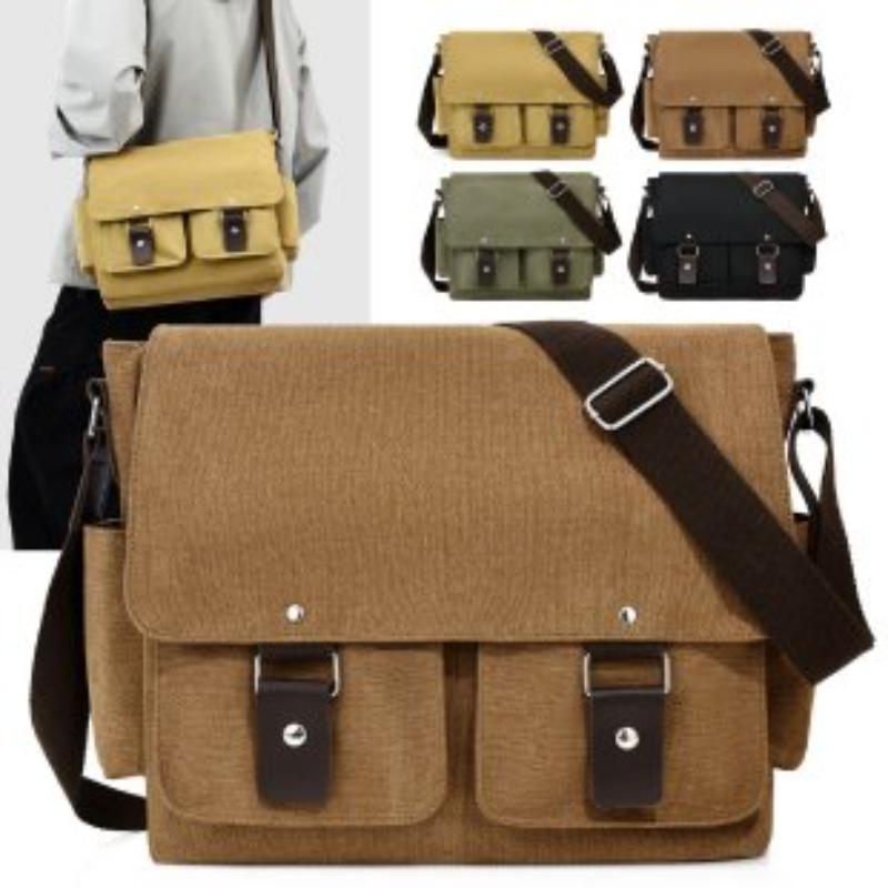 Značka Pánské Crossbody kabelky Pánské plátěné kabelky přes rameno Chlapecké messenger kabelky Mužské kabelky na cesty Ležérní velká brašna šedá