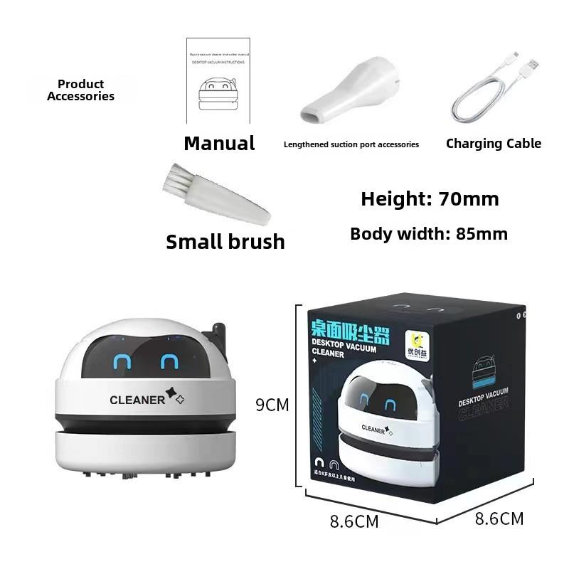 Mini-Akku-Staubsauger, tragbarer Desktop-Staubsauger für Schreibtisch, Tastatur, Auto, Zuhause, Büro, per USB wiederaufladbarer Hand-Krümelsauger
