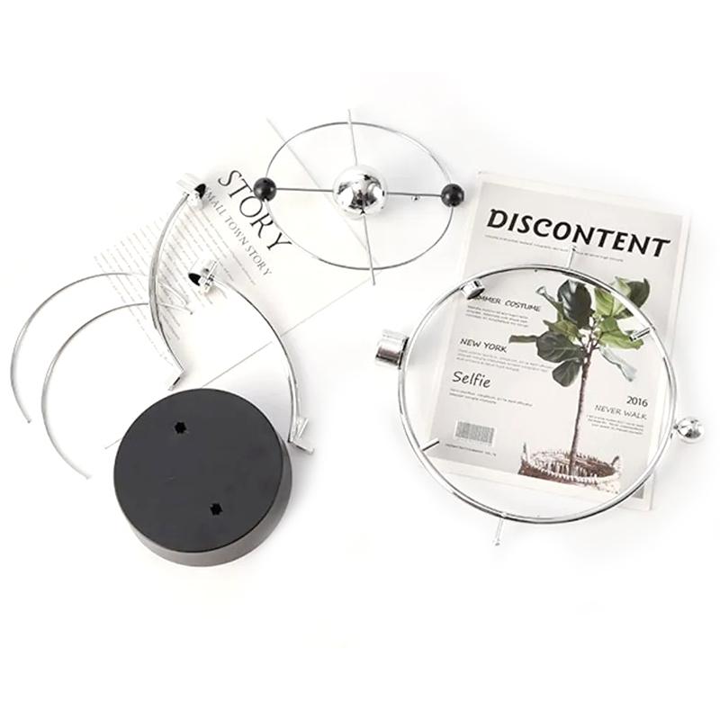 Orbital Celestial Asteroid Rotation Perpetual Motion Swing - Newton Pendulum Model Office Desktop Decor Kinetic Globe Toy