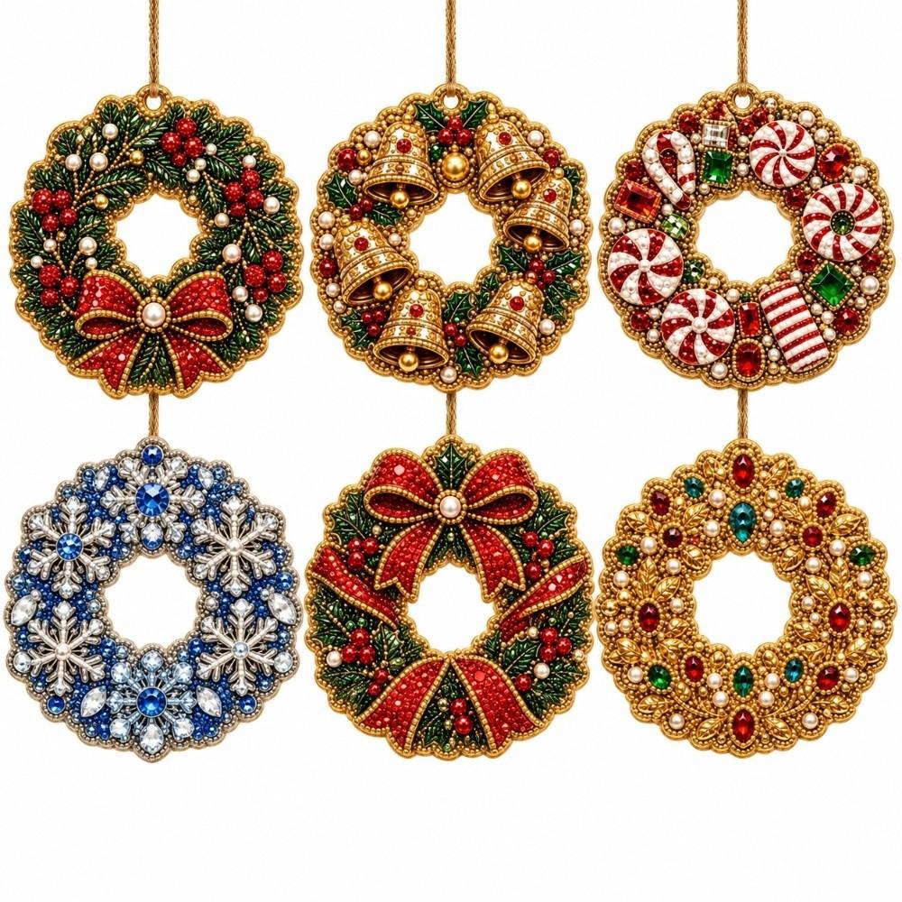 6pcs/set 3D Pearl Beads Pearl Diamond Painting Kit DIY Pendant Kit  Christmas Festival