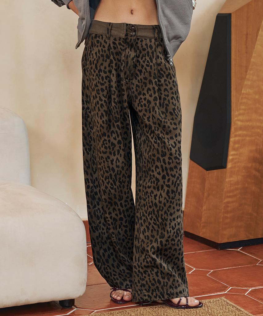 Biteoseljeu Demi Pintuck Wide Pants - Leopard