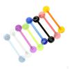 Lot de 8 piercings en acrylique de couleurs assorties pour langue, mamelon, hélix, 1,8 mm