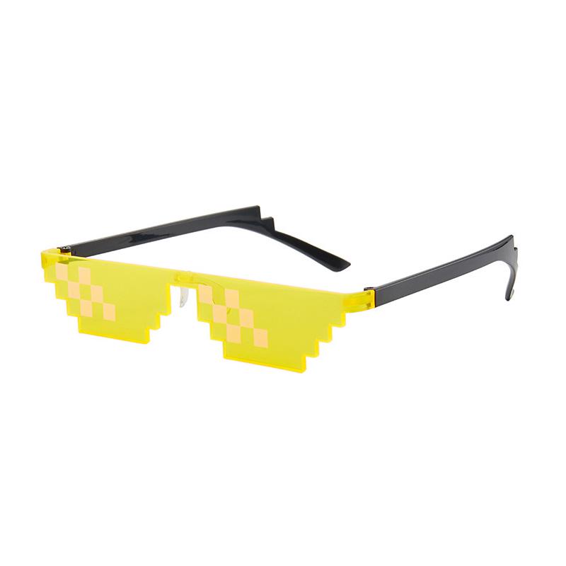 RMM Cool Punk Sunglasses Unisex Square Mosaic Pixel Glasses Fashion for Women Men