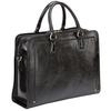 Bolso de Negocios para Hombre Vannus, Bolso Tote de Cuero Italiano Genuino, Maletín de Gran Capacidad, Maletín, De Pie, Cabe Portátil de 14 pulgadas, Negro