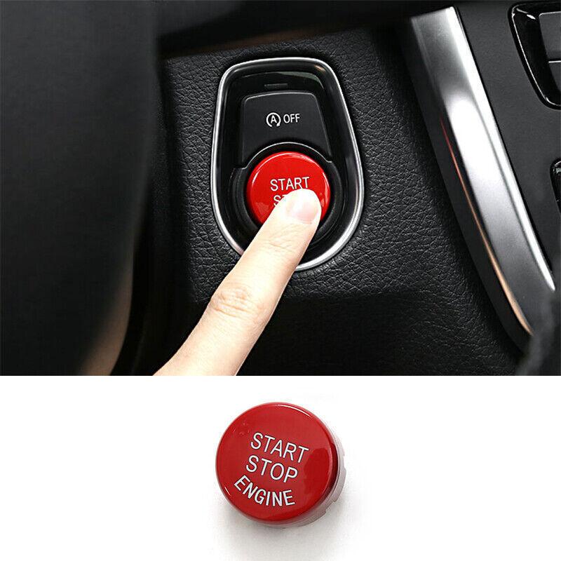 ABS Red Ignition Switch Start Button Frame Trim For BMW 3 4 Series GT 2013-