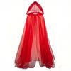 Halloween Cosplay Long Mesh Cloak With Sewing Craft For Ghostly Performance