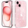 Glitter Genomskinligt Skal för Iphone 17 Air 16 E 16E 15 Pro Max 14 Plus 13 Mini 12 11 Xs Xr Se 2022 2020 Transparent Kvinna Flicka Bling Telefonskal Tillbehör
