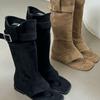 Bottes à plateforme rétro pour femmes 2025 nouvelles bottines courtes rétro Spice Girls bottes pantalon sandales à double usage bottes cool