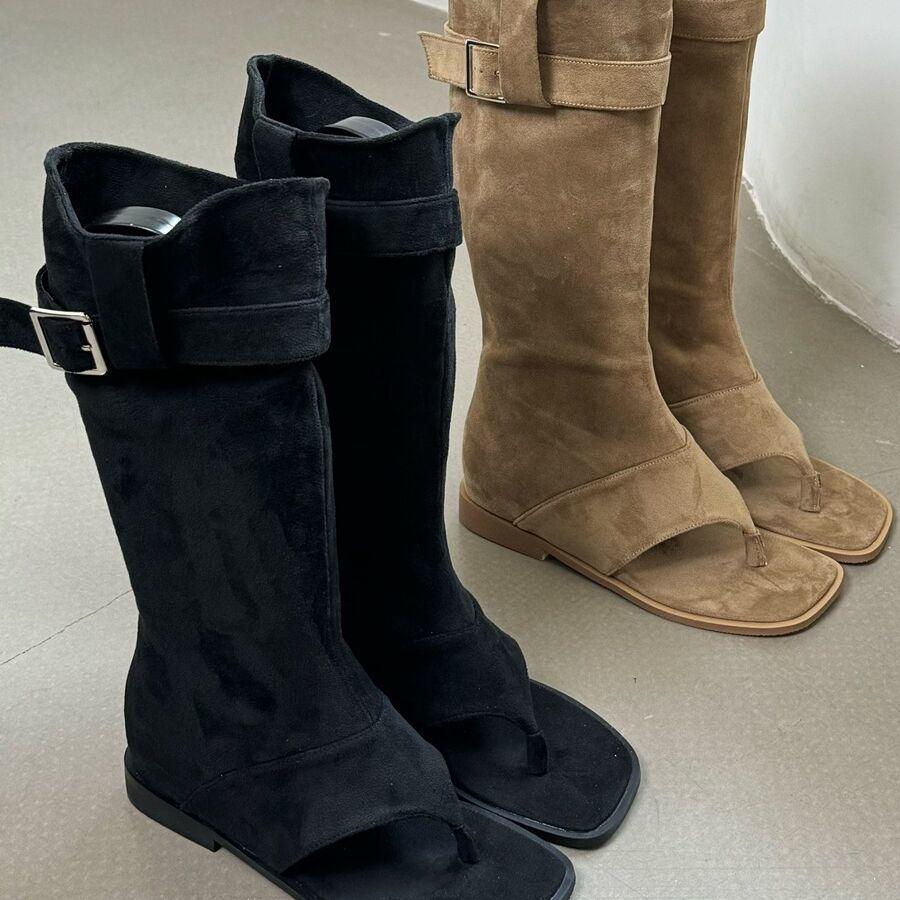 Bottes à plateforme rétro pour femmes 2025 nouvelles bottines courtes rétro Spice Girls bottes pantalon sandales à double usage bottes cool