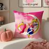 Magical Girly Cute Anime SSailor MMoon Cushion Cover Pillowcase Short Plush Invisible zipper Room Sofa Cushion Cover