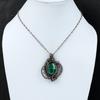 Malachite Pendant Copper Wire Wrapped Pendant Malachite Jewelry Handmade Pendant Copper Wire Wrap Jewelry Gift For Mother Gemstone Pendant