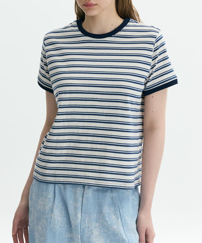 Keuleogsi Striped Ringer T-Shirt Navy