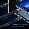 100W Fast Charging Cable Multi Charger Cable Nylon Braided Multiple USB Universal 3 In 1 Charging Cord Adapter with Type-C Micro USB Port Connectors