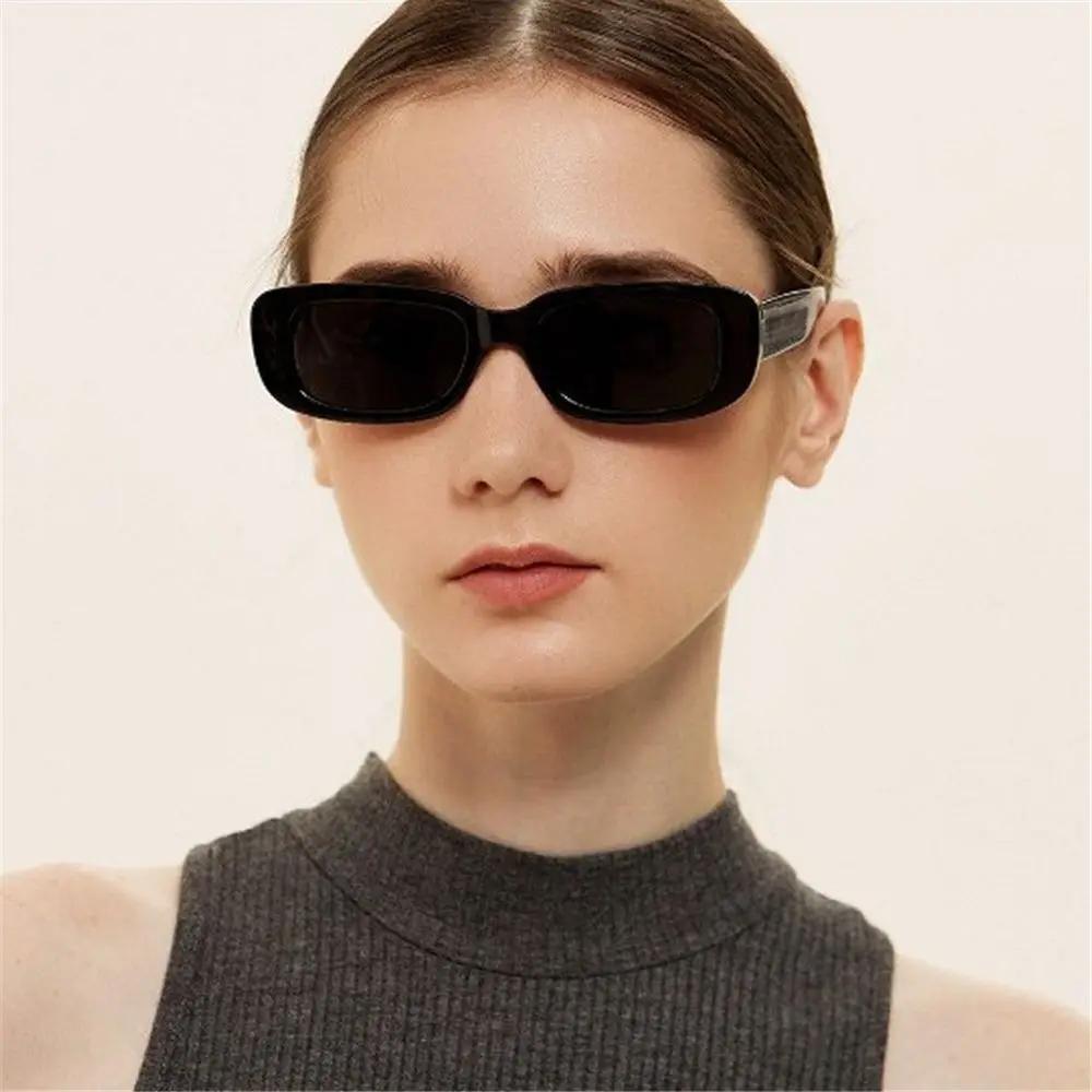 Trendy Narrow Square Frame Y2K Sun Glasses Candy Color UV400 Protection Rectangle Sunglasses Driving Glasses for Women Men