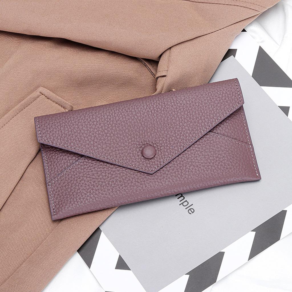 Women'S Leather Wallet Delicate 2-In-1 Purse Long Bifold Wallet Multi-Purpose Smartphone Wallet For Shopping Casual Outfits