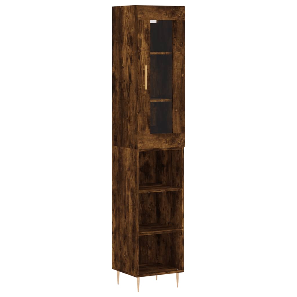 Highboard Smoked Oak 34.5 X 34 X 180 Cm Particleboard