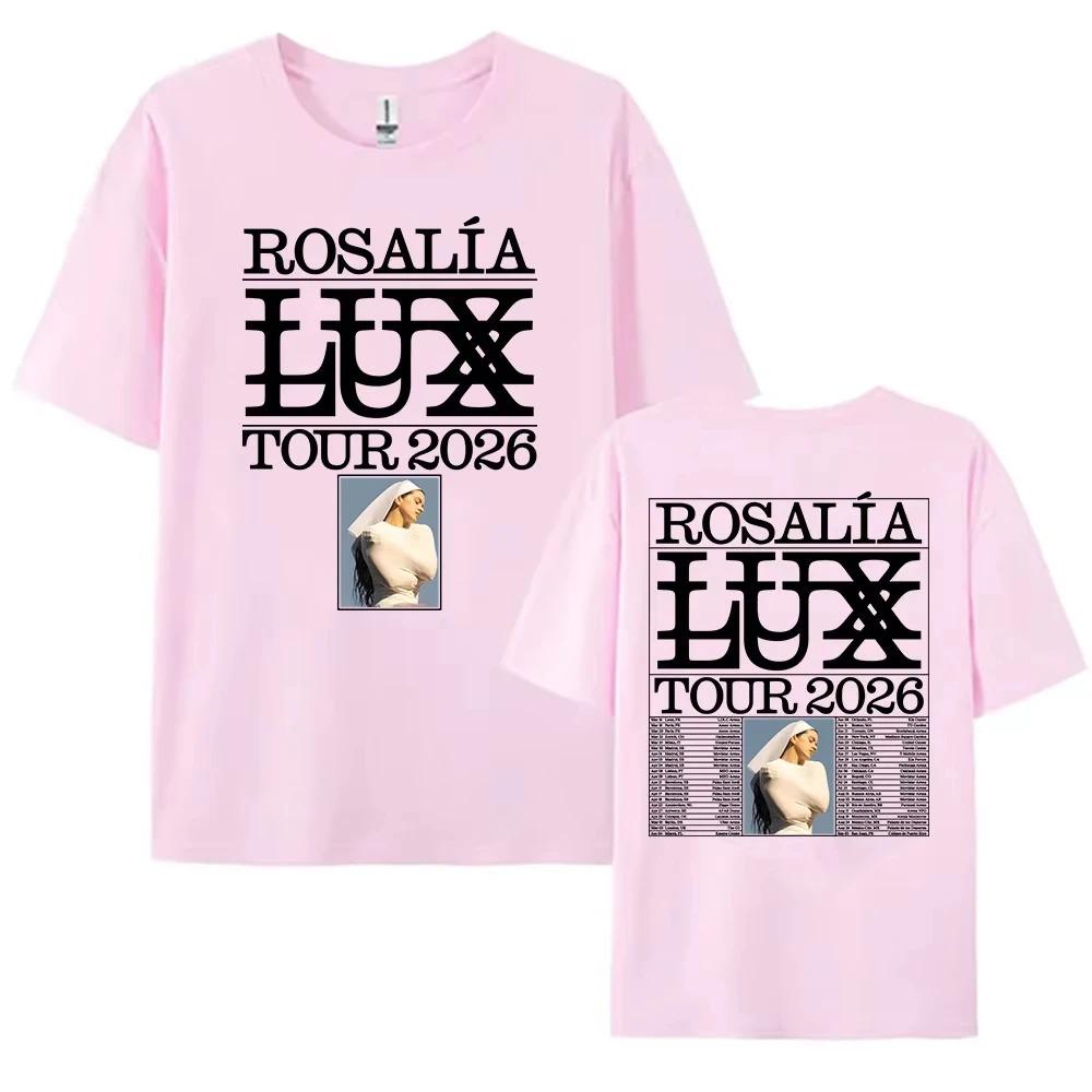 Sångerska Rosalía Rosalia 100% bomull herrskjorta 2026 LUX Tour Grafisk kortärmad överdimensionerad Dam Kortärmad Billig T-shirt