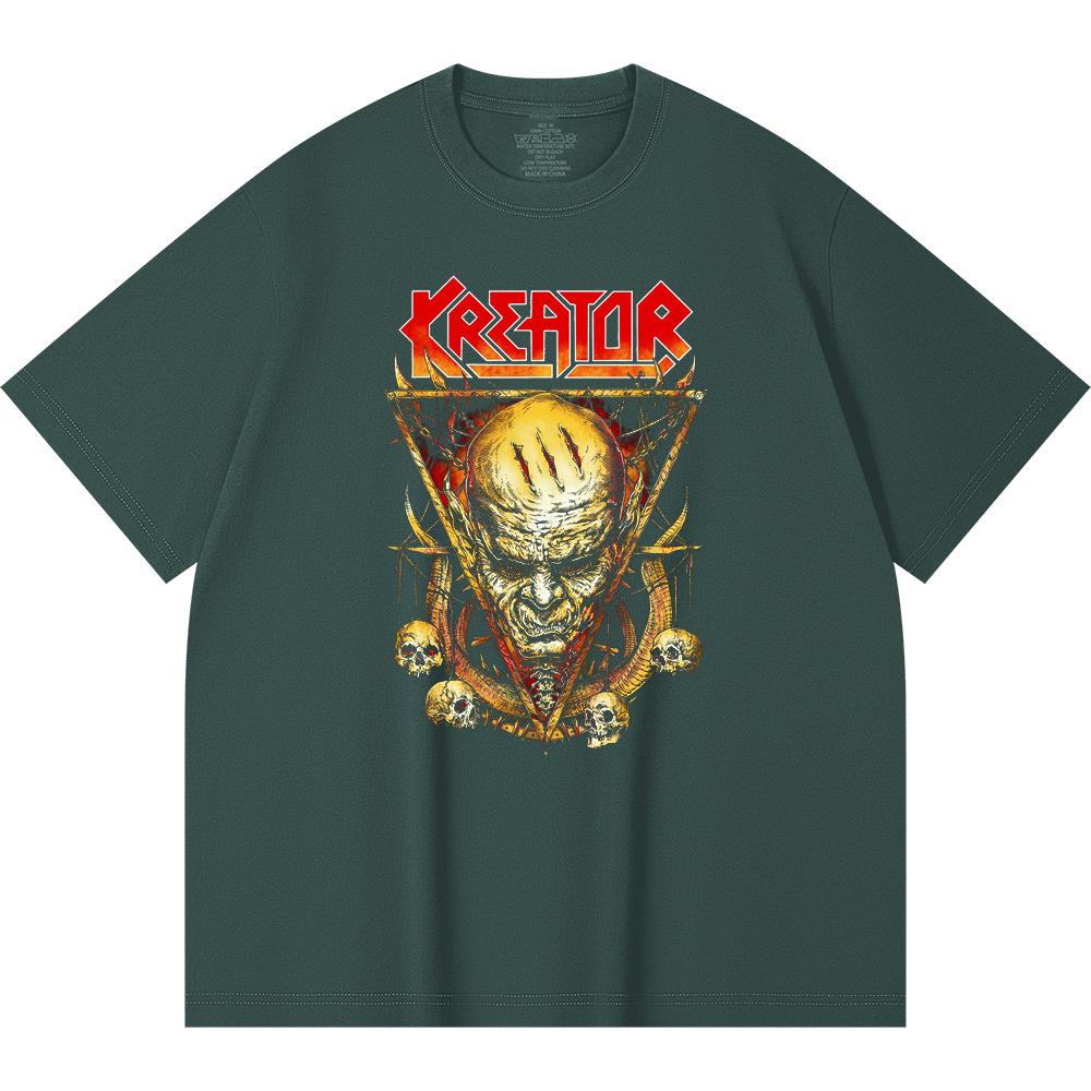 230 Gsm 100% Cotton Heavy Metal T-Shirt  Rock Band Popular Music Print Unisex Heavy Cotton T Shirt