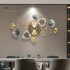 Large Wall Clock Retro Metal Ginkgo Leaf Design Easy Installation Non-ticking 3D Silent Wall Clock Hanging Decoration