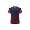 Simple Logo Print Fitness Running Cycling Crew Neck Short Sleeve T-Shirt Unisex Tops Navy-Blue 24500507-409