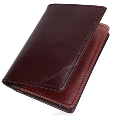 Business Card Holder for Genuine Italian Leather Vegetable Business Card Case Brown X [Linody] Men, Leather, [Natural Tanning] (Dark Brown)