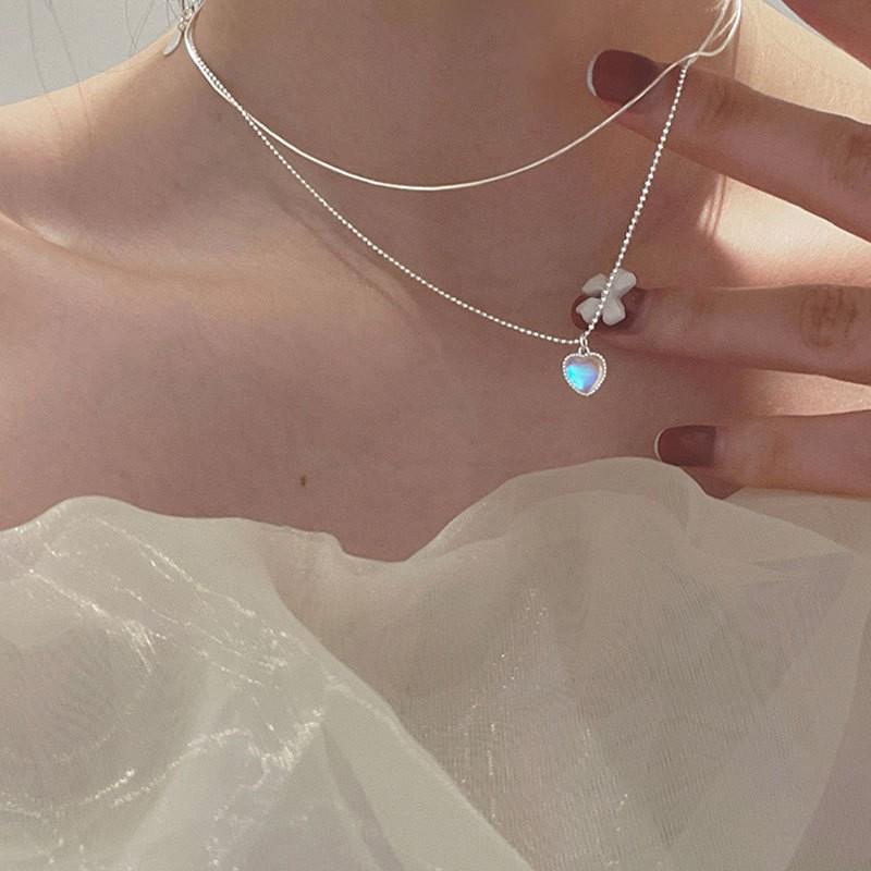 Leichter Luxus Quadratische Muschel Halskette Damen Sommer Design Sinn Einfache Schlüsselbein Kette Kalter Wind Mit Schmuck