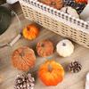 Halloween Holiday Decorative Pumpkins Small Velvet Pumpkin Thanksgiving Table Centerpiece Soft Cool Patterns