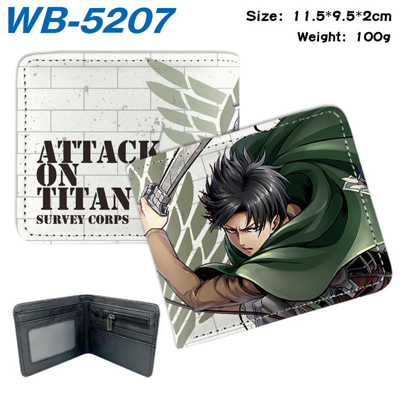 Attack on Titan Portemonnee Anime Dubbelgevouwen Kaarthouder Eren Levi Korte Portemonnee 1 stuks